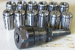 Mill Tooling - Work Holding - Cutters: Erickson No. 30 Collet Chuck w/ 12@ Collets, Click to view larger photo...